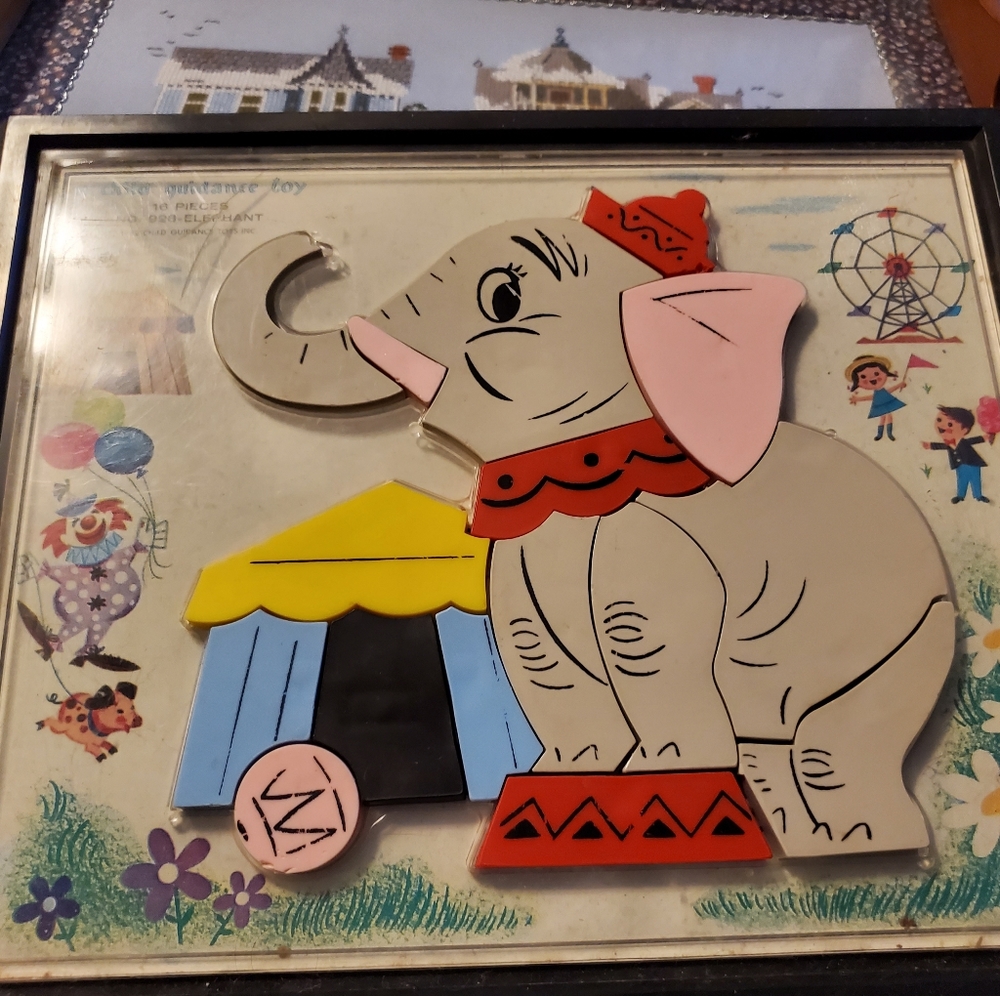 Unique Vintage Circus Elephant Puzzle